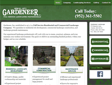 Tablet Screenshot of gardeneerlandscape.com